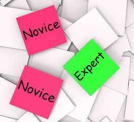 Novice Expert Post-It Notes Mean Amateur Or Skilled