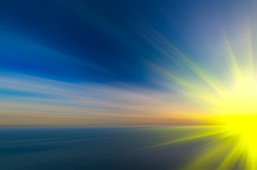 Multicolored abstract sunset