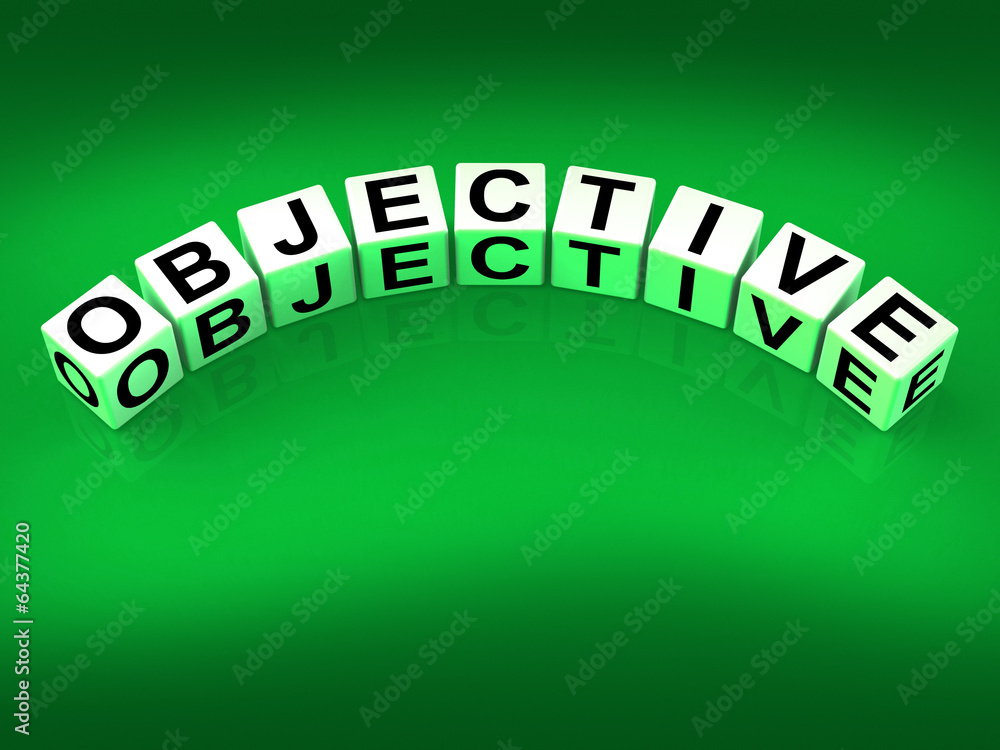 Poster objective blocks mean goals targets and objectives