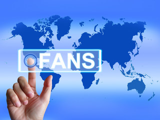 Fans Map Shows Worldwide or Internet Followers or Admirers