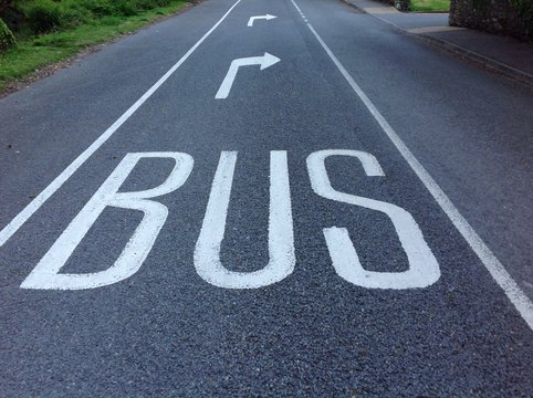 bus route road sign