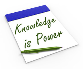 Knowledge Is Power Notebook Means Successful Intellect And Menta