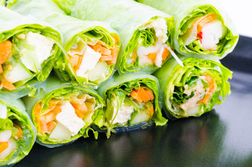 fresh vegetables spring rolls