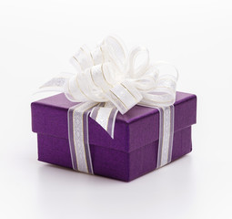 Gift box isolated white background