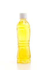 Oil bottle isolated white background