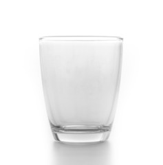 Empty glass isolated white background