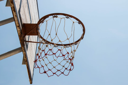 Basketball goal and net