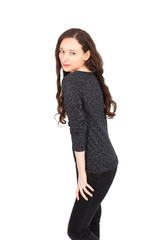 Fototapeta premium Beautiful young woman posing