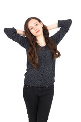 Beautiful young woman posing