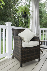 Outdoor Decor - Patio Chair with Pillows