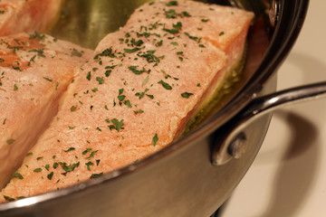 Pan Searing Salmon