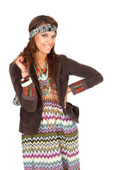 Beautiful hippie girl posing