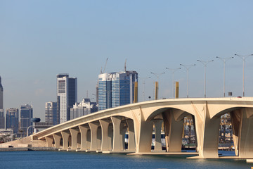 Sheikh Khalifa Bridge in Abu Dhabi, United Arab Emirates