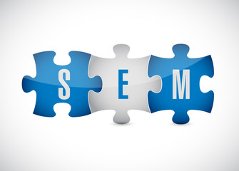 Obraz premium sem puzzle pieces illustration design