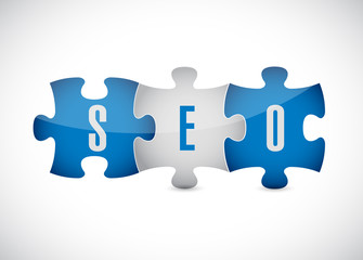 Obraz premium seo puzzle pieces illustration design