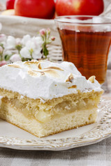 Apple pie with meringue topping