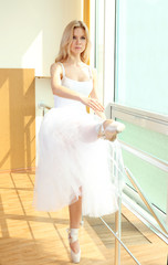 Beautiful balerina practicing in ballet class © Africa Studio