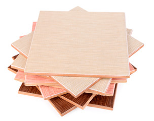 Ceramic tiles isolated on white