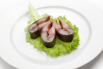 Smoked herring pieces