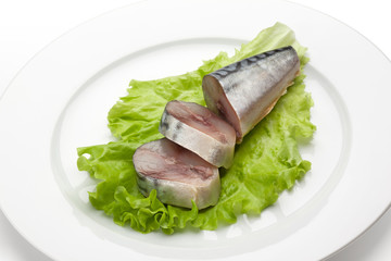Smoked herring fish pieces