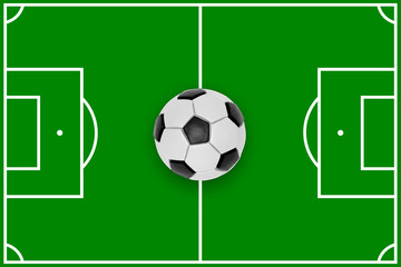 Football field and ball