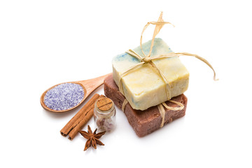 Pure nature spa collection isolated on white background