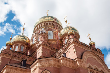 Fototapeta na wymiar Kazansky Cathedral icon of the mother of God, Orenburg