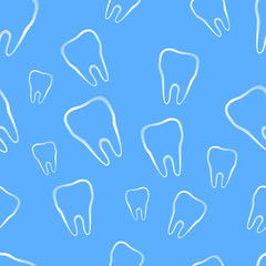 Seamless pattern with tooth