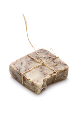 Handmade soap isolated on white background