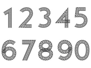 Tire tread number set