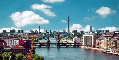 photo aérienne panorama de berlin
