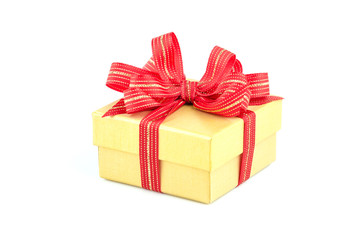 Gift box isolated white background