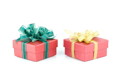 Gift box isolated white background