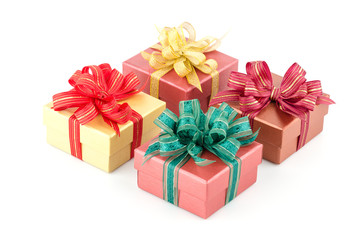 Gift box isolated white background