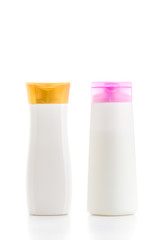 Plastic bottle isolated white background