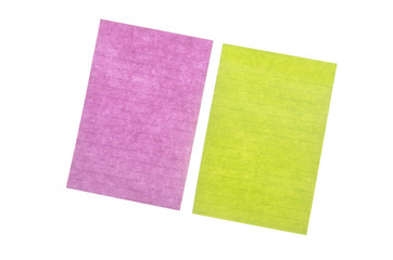 Paper note isolated on white background