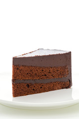 Cake chocolate isolated on white background