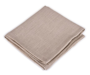 Linen napkin isolated on white