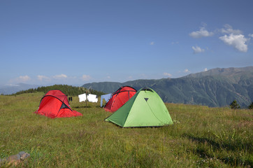 Camp in at kaçkar mountain