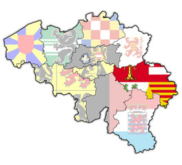 liege on map of belgium