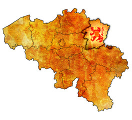 limburg on map of belgium