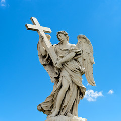Naklejka premium Angel with the Cross, Rome