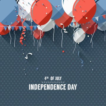 Independence day - vector background in flat design style