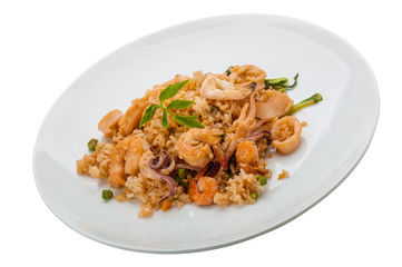 Rice with seafood