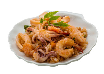 Rice with seafood