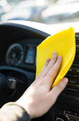 Cleaning car inside