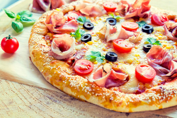 Gourment homemade pizza