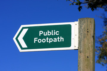 Fototapeta premium Public Footpath sign