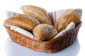 Some breads in a basket