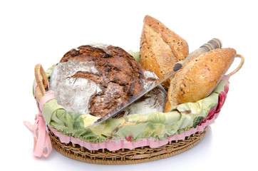 Some breads in a basket